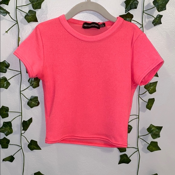 PrettyLittleThing Tops - pink crop top